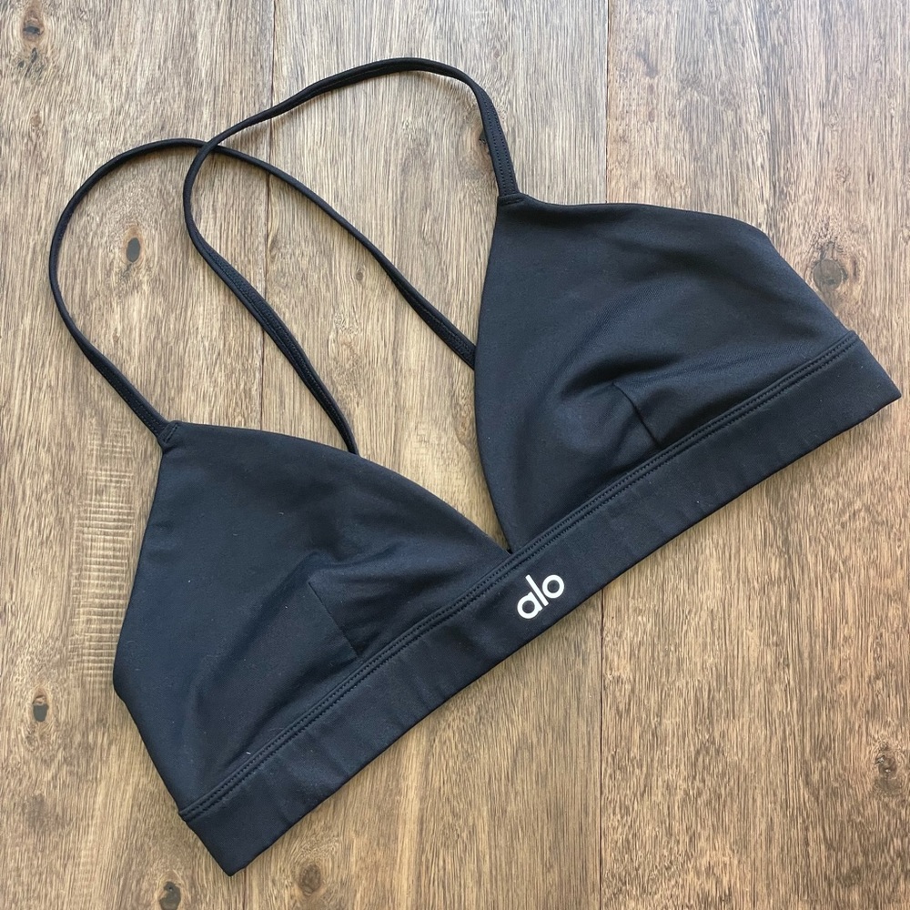 Alo Splendor Bra - NWOT, Black, Small